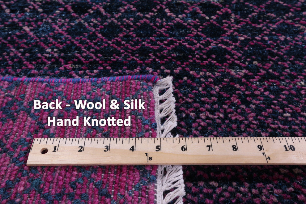 8' 3" X 10' 2" Wool & Silk Savannah Grass Handmade Rug - Q15968