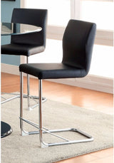 Benzara Lodia II Contemporary Counter Height Chairs, Set of 2, Black