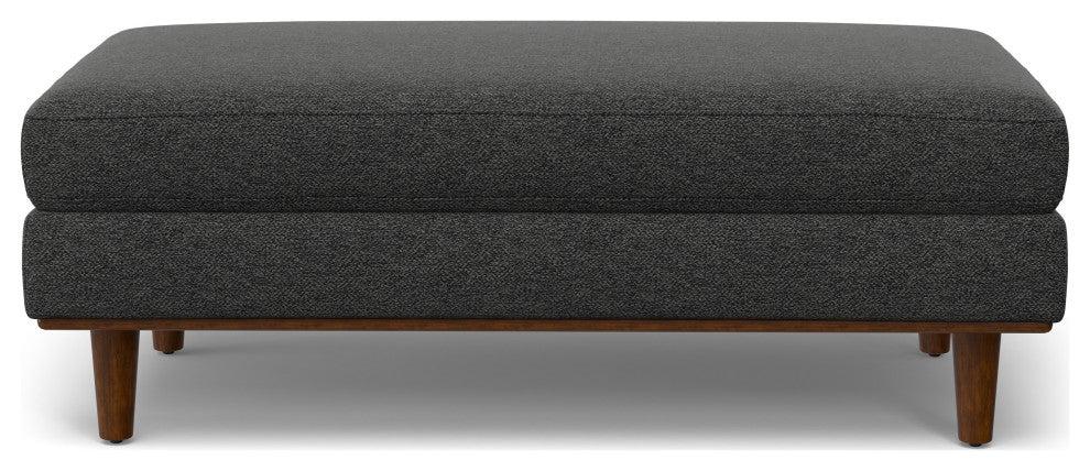 Morrison Large Rectangular Ottoman, Charcoal Grey, 49"