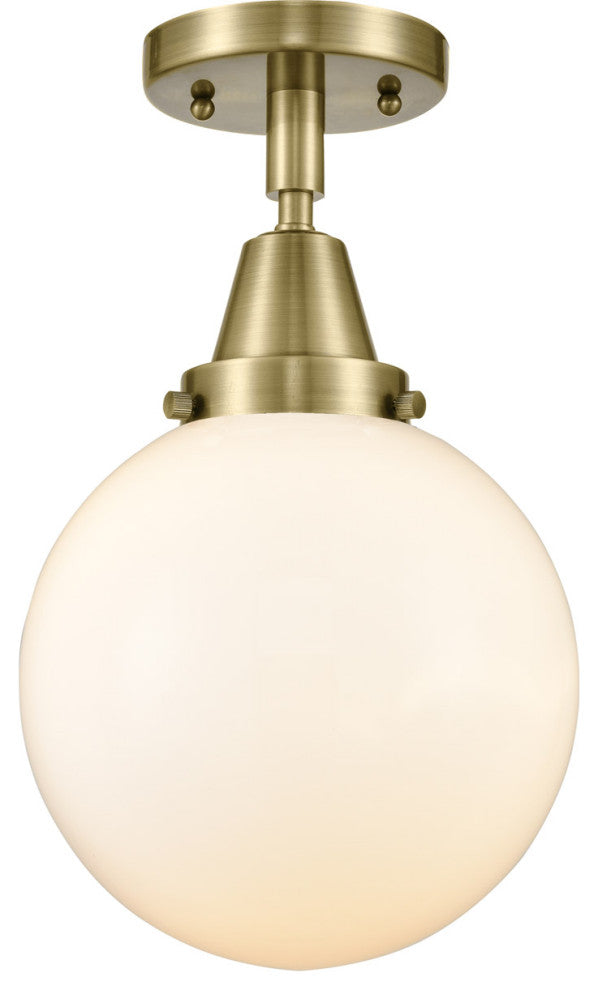Innovations Lighting 447-1C-AB-G201-8-LED Beacon 1 Light 8" Flush Mount