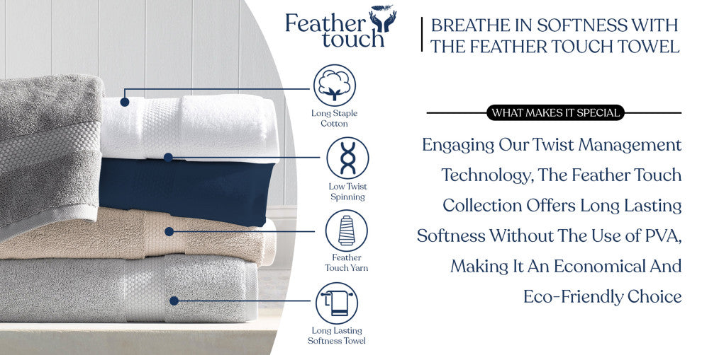 Delara 100% Organic Cotton Plush Bath Towels, 30"x58", Set of 1, White