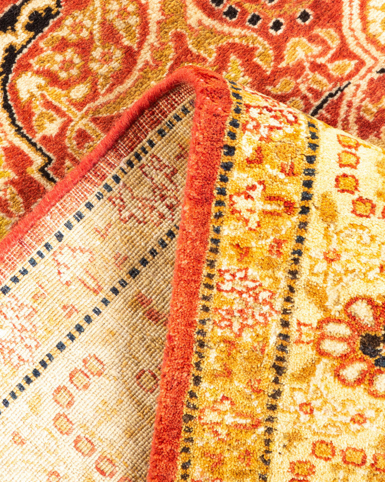 Mogul, One-of-a-Kind Hand-Knotted Area Rug Orange, 2'8"x12'6"
