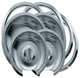 Drip Pan and Trim Ring Chrome 2 Small/6" and 2 Large/8" Each, 8-Pack