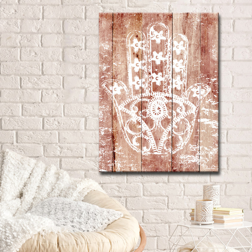 Ready2HangArt Inspirational ''Hamsa Hand I'' Wrapped Canvas Wall Art