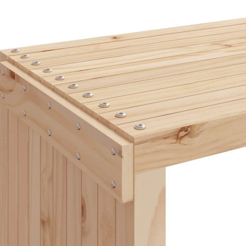 vidaXL Patio Bench Extendable Garden Bench Outdoor Seating Solid Wood Pine