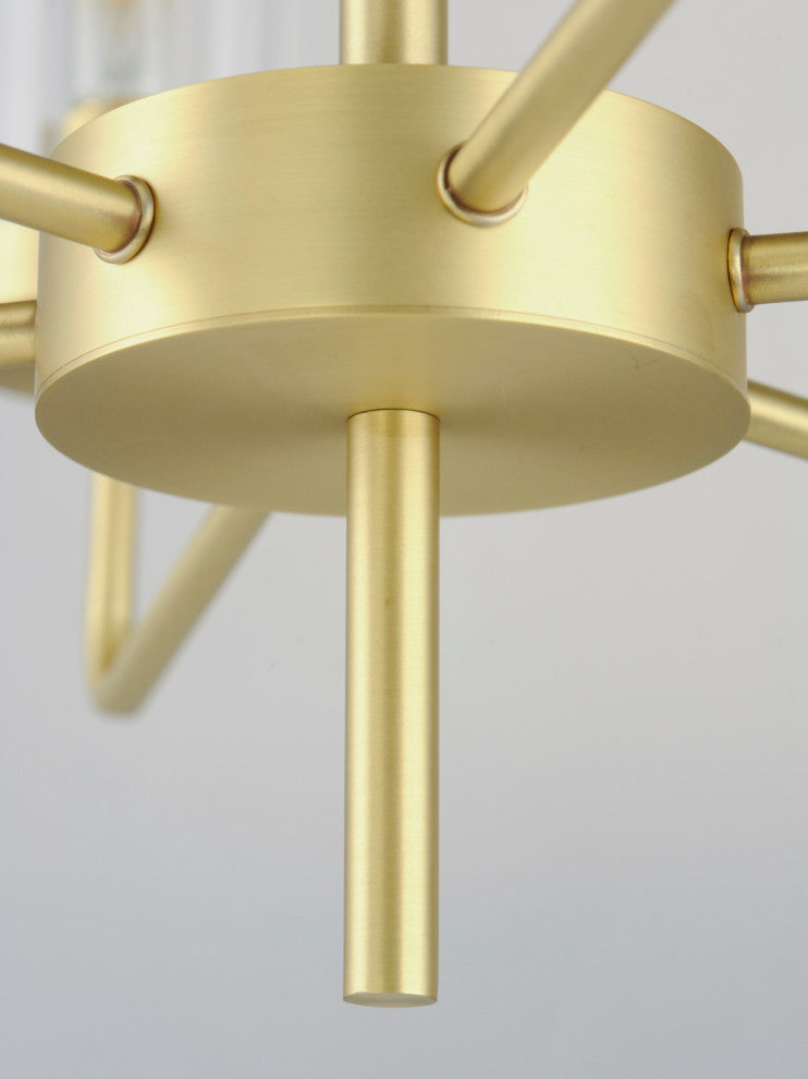 Maxim 11479CR Crosby 9 Light 32"W Pillar Candle Chandelier - Black