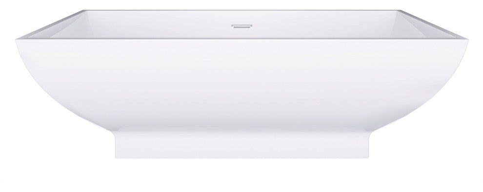 70" x 33" Freestanding Double Slipper Soaking Acrylic Bathtub