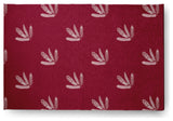 Feather Pattern Fall Design Chenille Area Rug, Red, 2'x3'