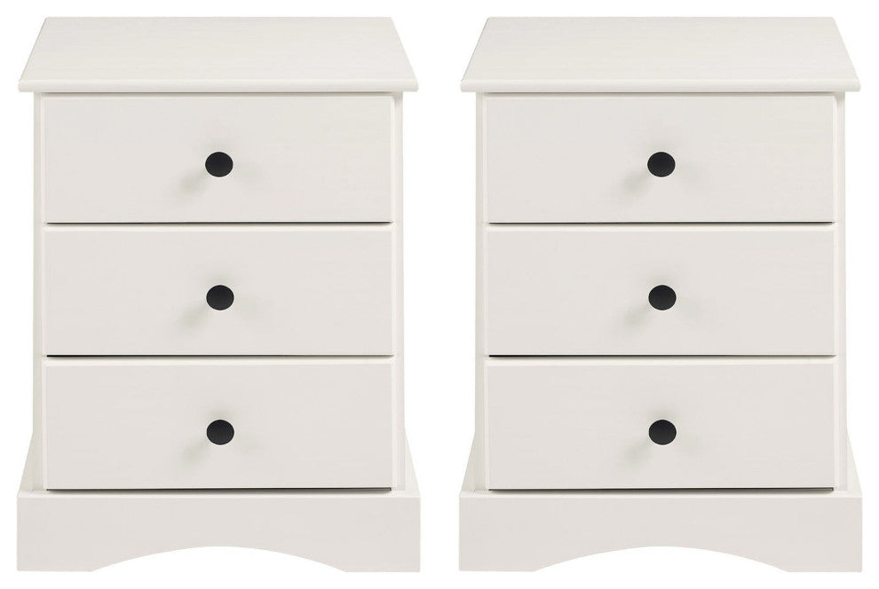 Ben 2 Piece Elementary Nightstand - White