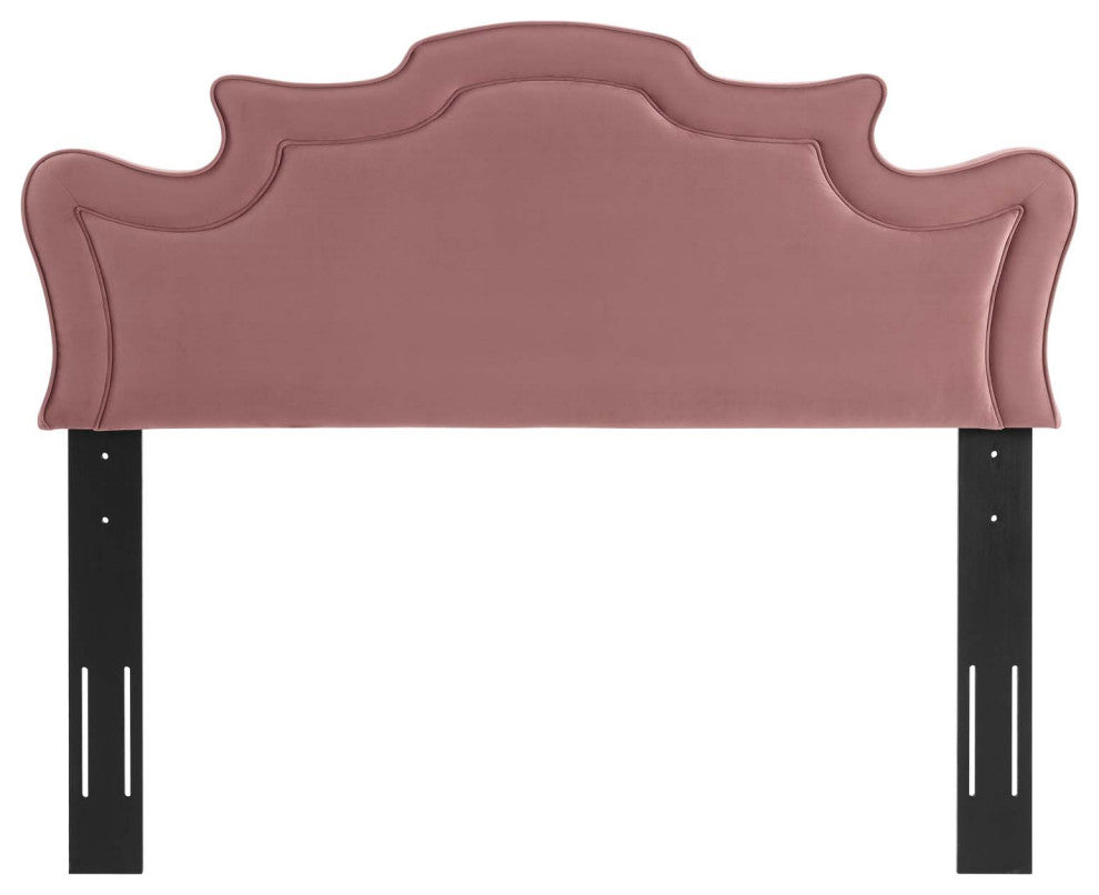 Evangeline Performance Velvet Twin Headboard, Dusty Rose