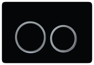 Concealed Tank For Wall Toilet, 2x4" Wall Studs, Black Matte Push Plate