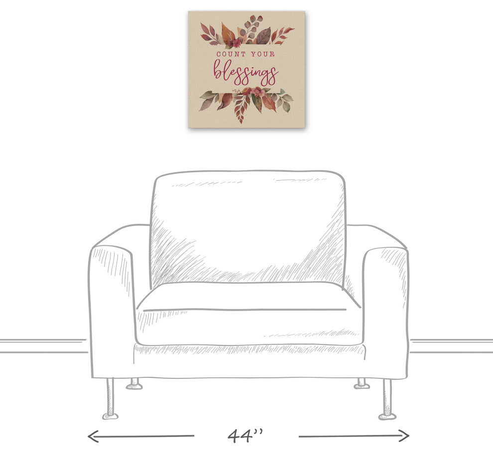 Count Your Blessings 1 16"x16" Canvas Wall Art