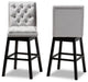 Hempstead Gray and Espresso Brown Finish 2-Piece Swivel Bar Stool Set