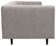 Annabelle 80" Gray Fabric Sofa with Black Wood Legs
