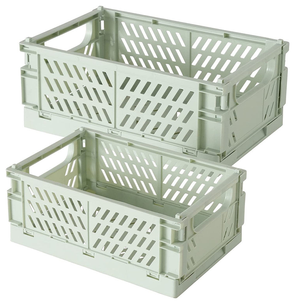 2 Piece Mini-Foldable Crate Set