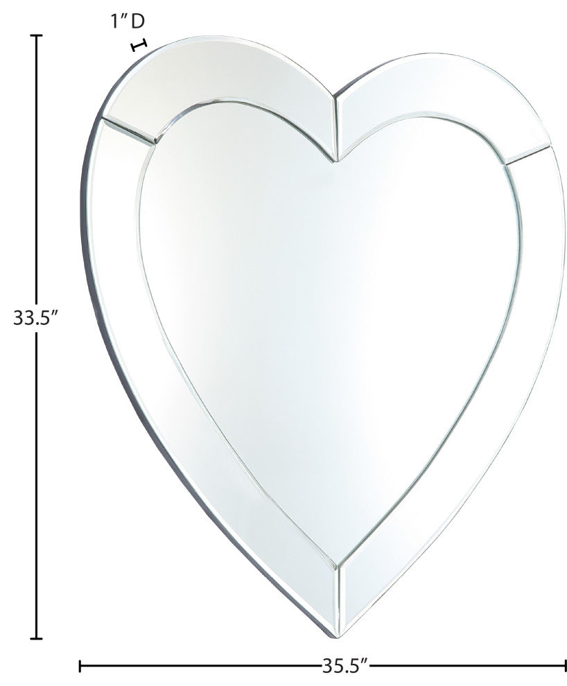 Heart Collection Heart Shaped Contemporary Mirror