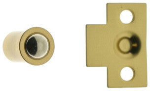 Genuine Solid Brass Mini Ball Catch, Polished Brass