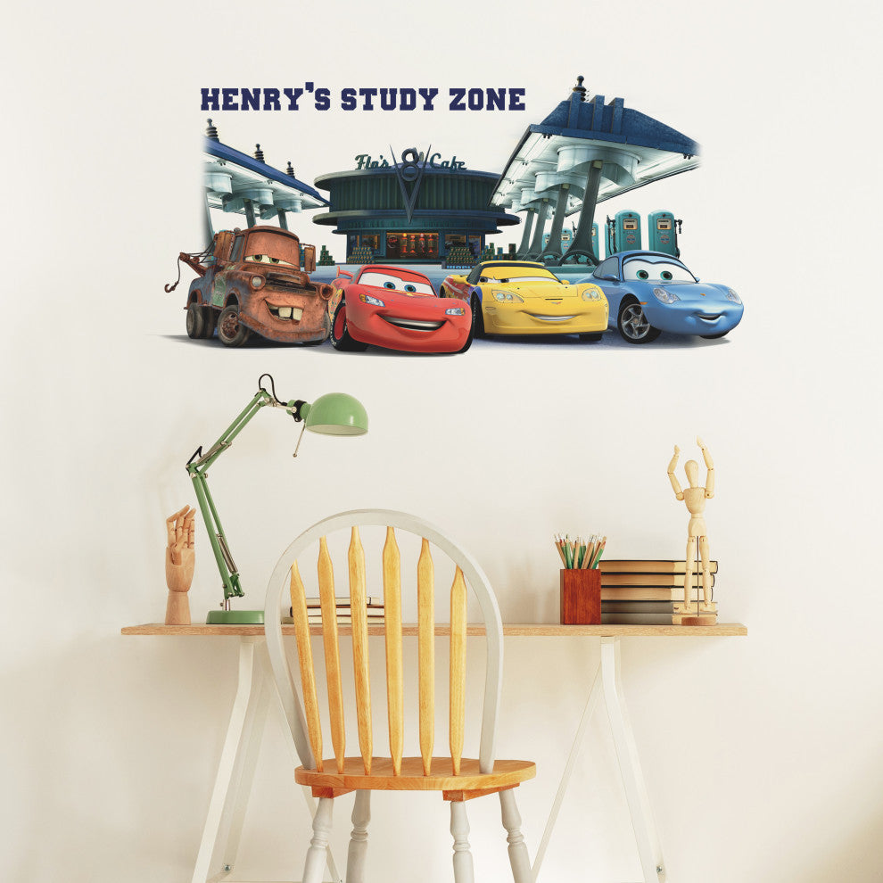 Cars Peel and Stick Giant Wall Decals With Alphabet