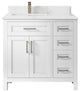 Cambridge 36 Left Offset Bath Vanity in White 1.5" Empira Quartz