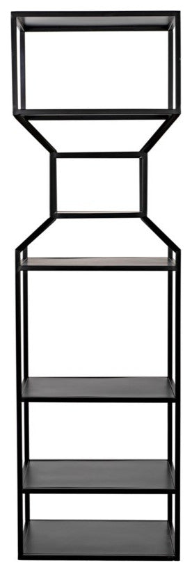 Downtown A Bookcase, Black Metal