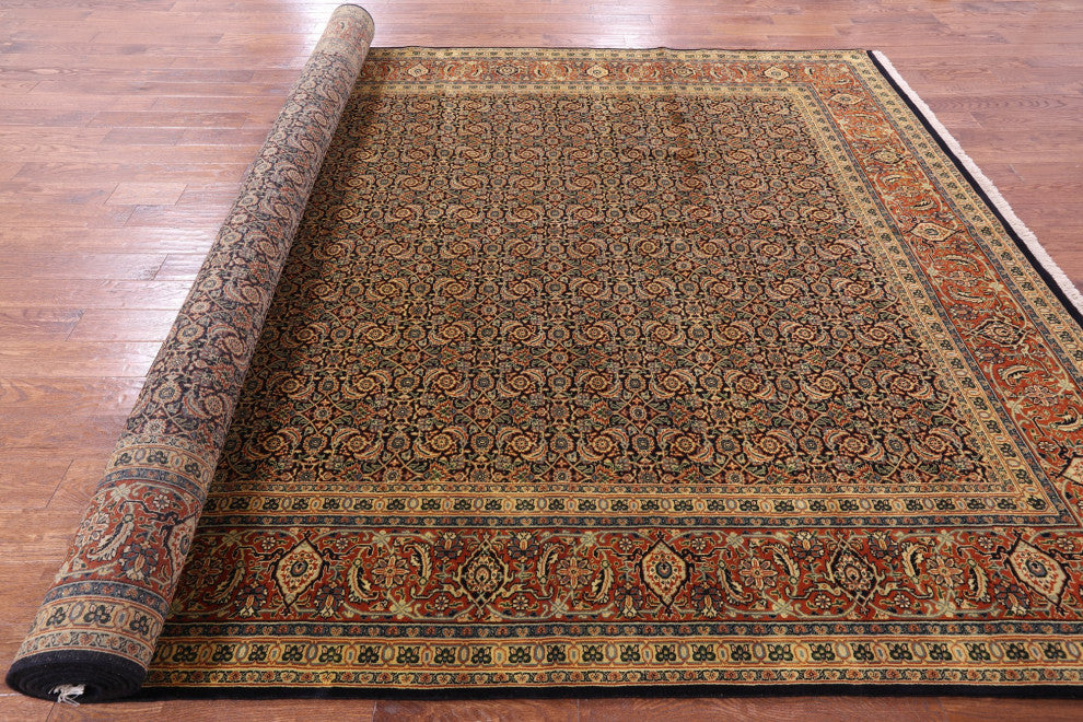 9' 1" X 16' 2" Persian Hill Herati Hand Knotted Wool Rug Q10552