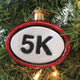 5K Run - One Ornament 3 Inch, Glass - Running Competition 44167
