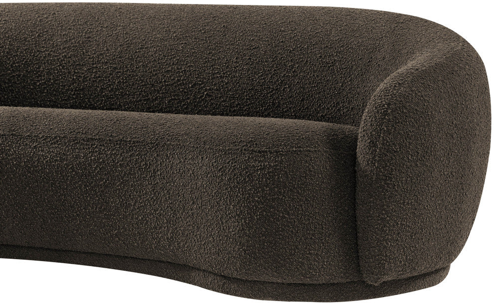 Hyde Boucle Fabric Upholstered, Brown, Sofa