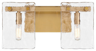 Genry 2-Light Bathroom Vanity Light, Warm Brass