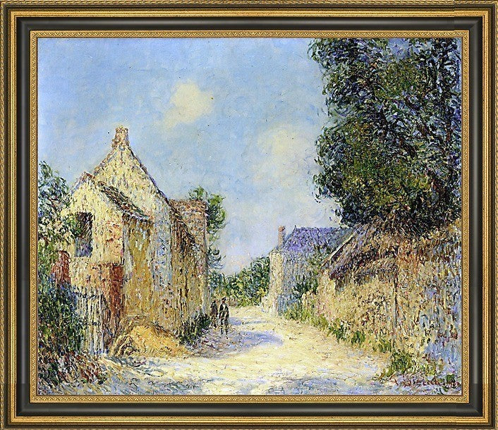 Gustave Loiseau Village Street, Vaudreuil Framed Premium Canvas Print, 20"x25"