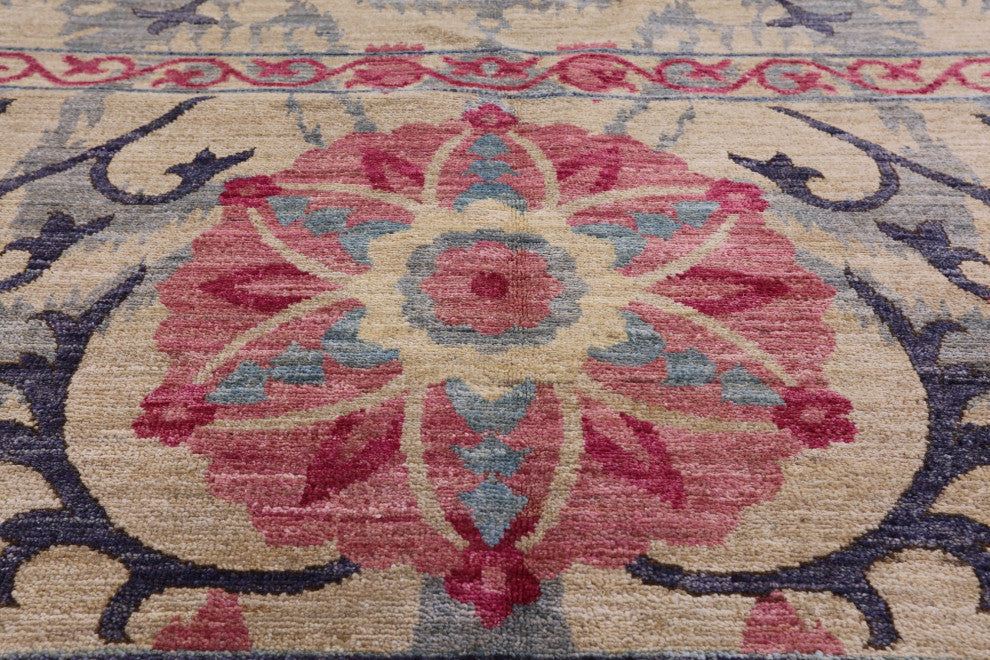 9' 1" X 12' 1" William Morris Handmade Wool Rug Q8453