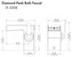 ZLINE Diamond Peak Bath Faucet in Brushed Nickel (DMP-BF-BN)
