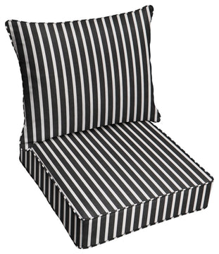 Sorra Home Sunbrella Outdoor Corded Deep Seating Pillow and Cushion Set