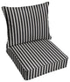 Sorra Home Sunbrella Outdoor Corded Deep Seating Pillow and Cushion Set