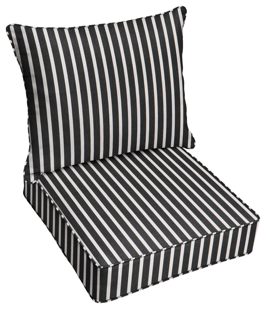 Sorra Home Sunbrella Outdoor Corded Deep Seating Pillow and Cushion Set