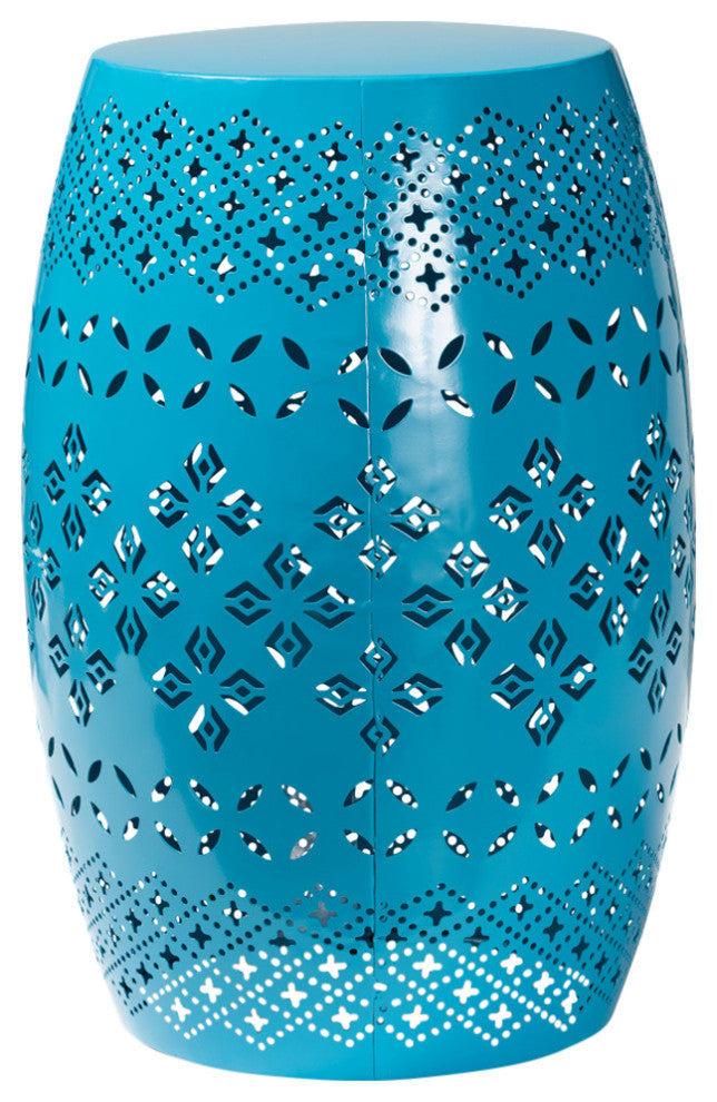 Ladonna Contemporary Outdoor Side Table, Blue