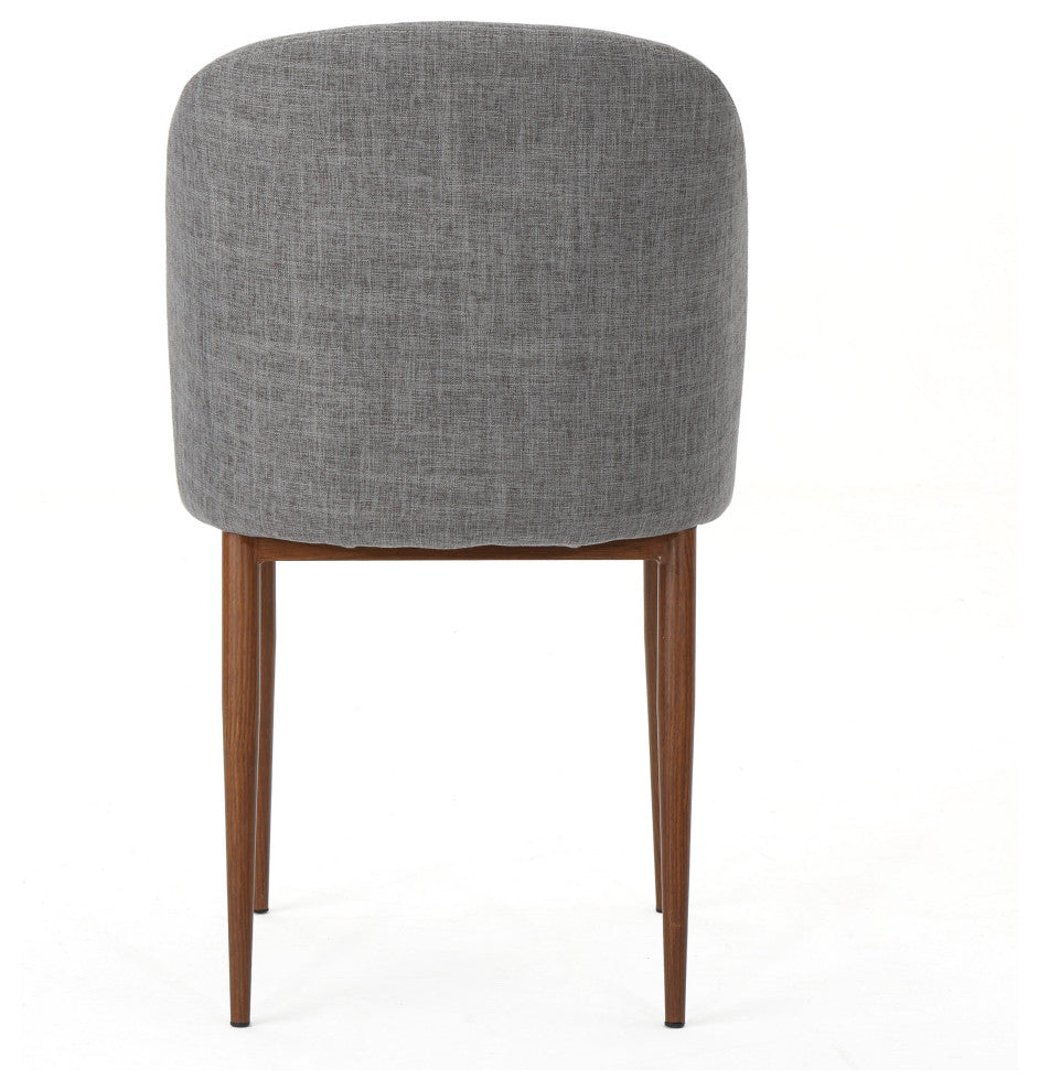 GDF Studio Anastasia Light Gray Fabric Dining Chairs, Set of 2