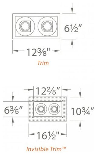 Tesla LED Multiple Two-Light Spot 3000K Trim With-Light Engine