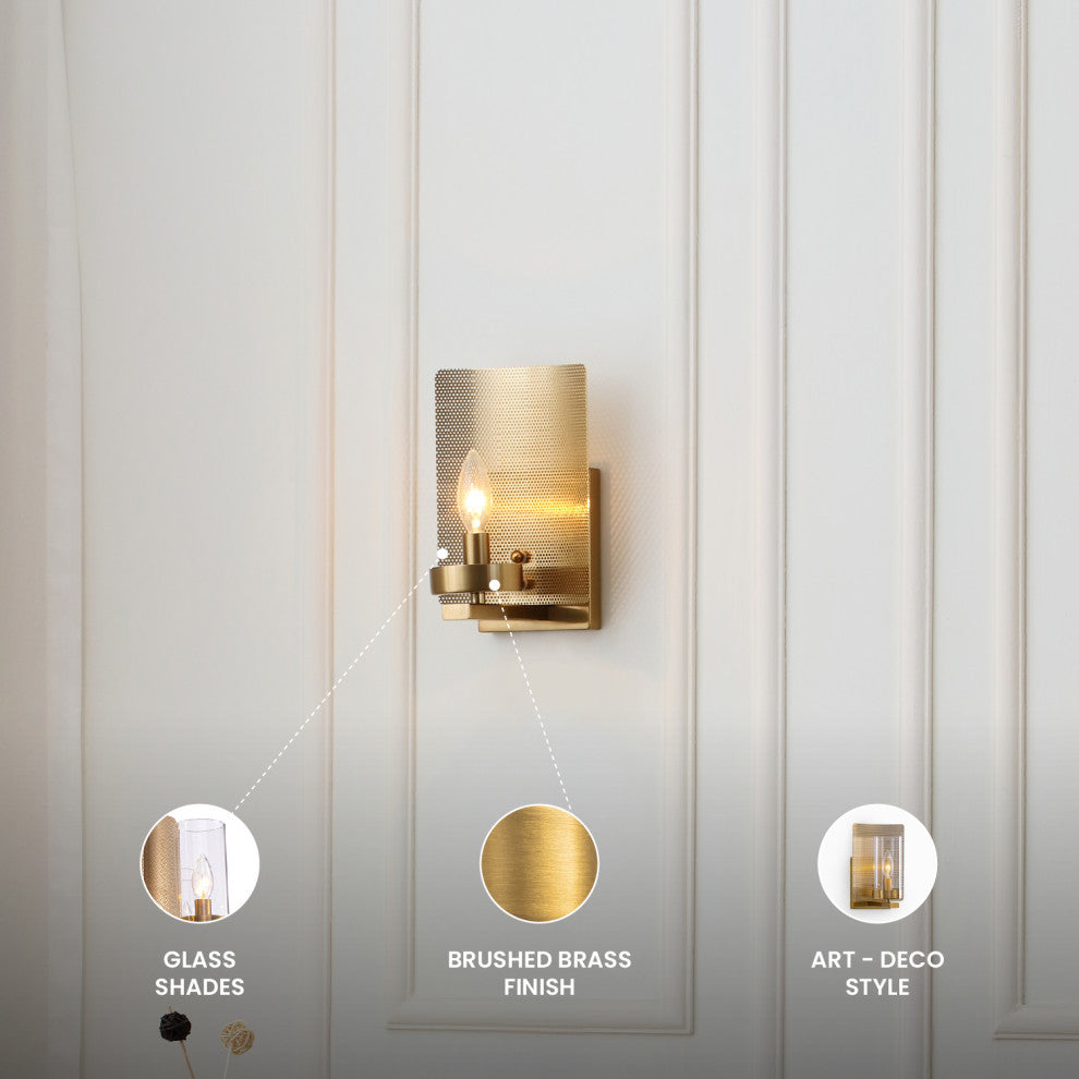 Aurelia 1 Light Wall Sconce Brass