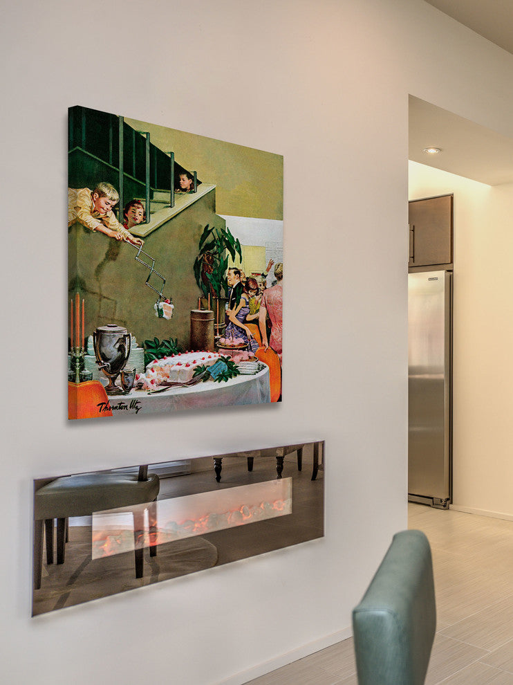 "Stealing Cake at Grownups Party" Print on Canvas by Thornton Utz