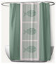 Fish Chips Sage 70" w x 73" h Shower Curtain