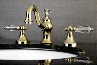 Widespread Bathroom Faucet, Brass Pop-Up, Polished Brass