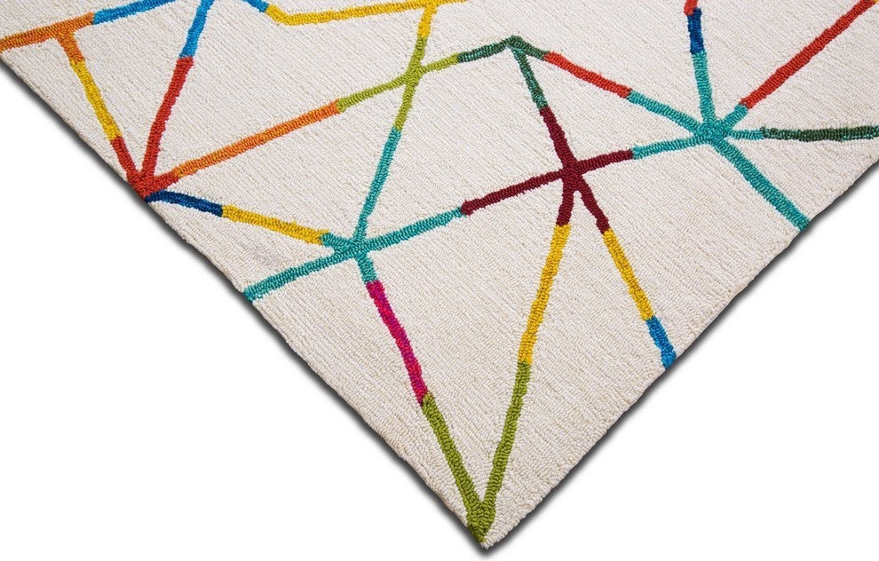 Bermuda Rug, Ivory Multi, 5''x8''