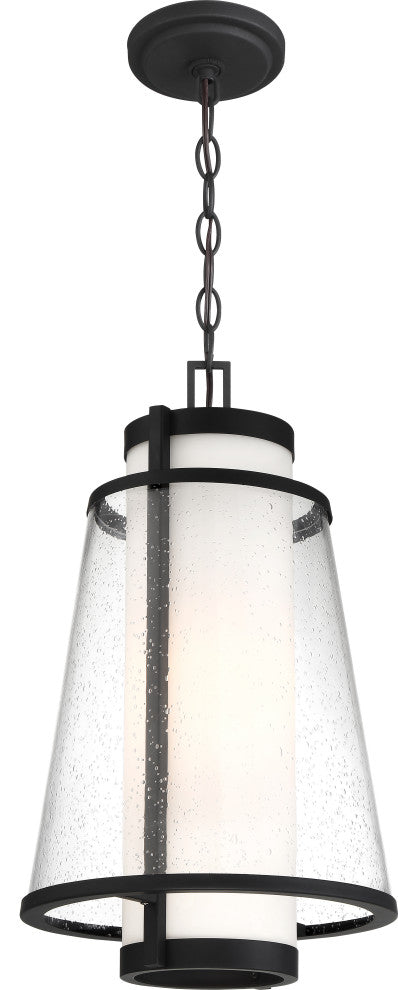Nuvo Anau 1-Light Incandescent Matte Black Glass Wall Mount