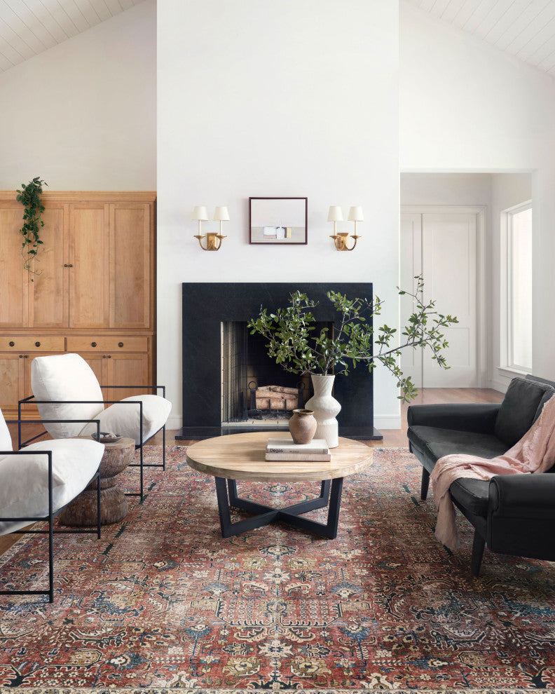 Chris Loves Julia x Loloi Jules Merlot/Multi 9'-6" x 14' Area Rug