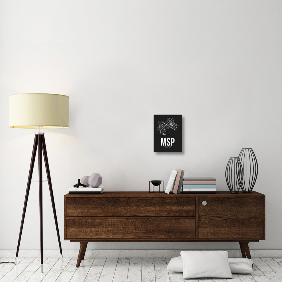 "MSP Minneapolis Airport Black" Fine Art Print