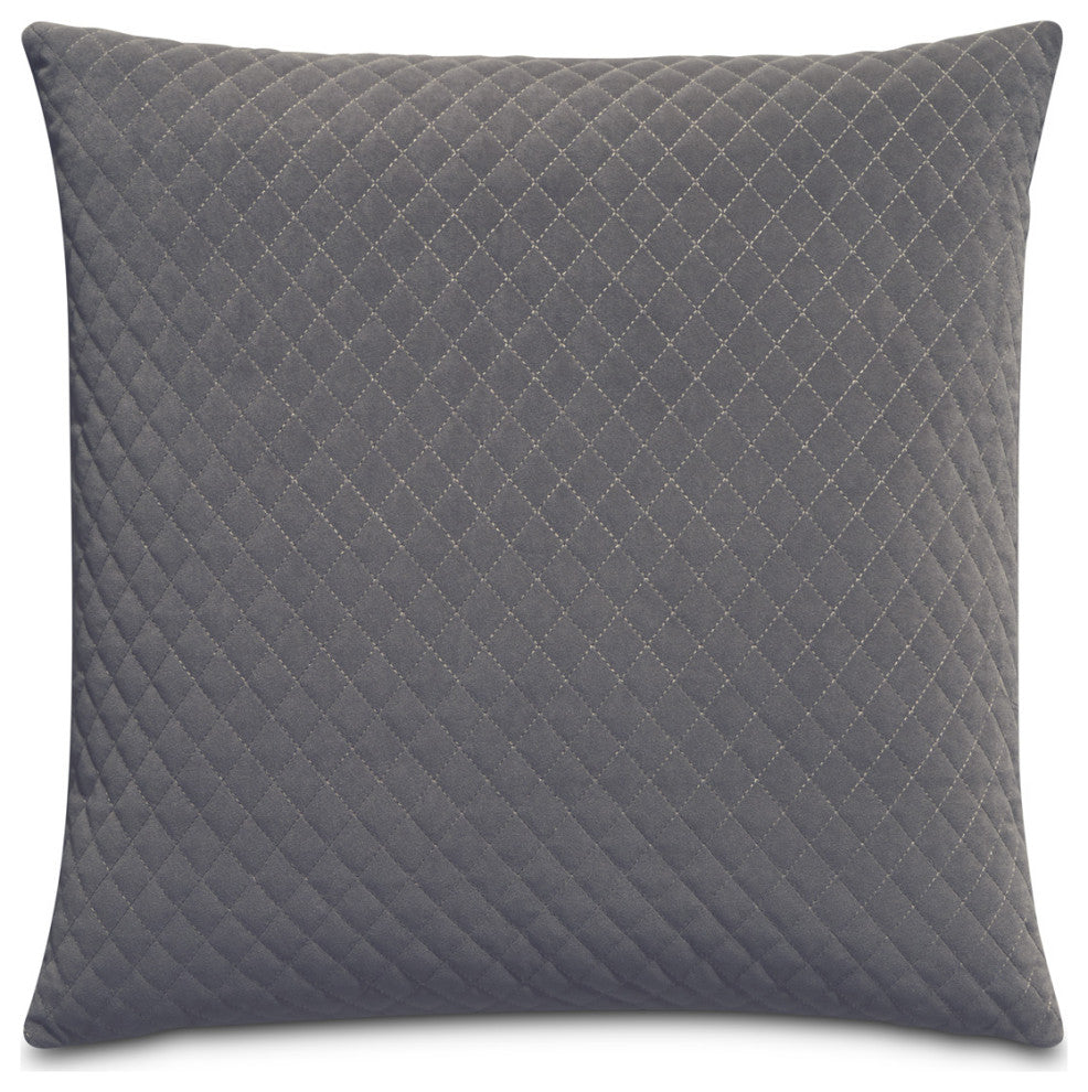 Gemma 21" Velvet Throw Pillow, Set of 2, Dove