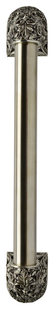 Acanthus Appliance Pull, Brilliant Pewter, 12", Plain