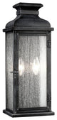 2-Light Outdoor Sconce, Dark Weathered Zinc