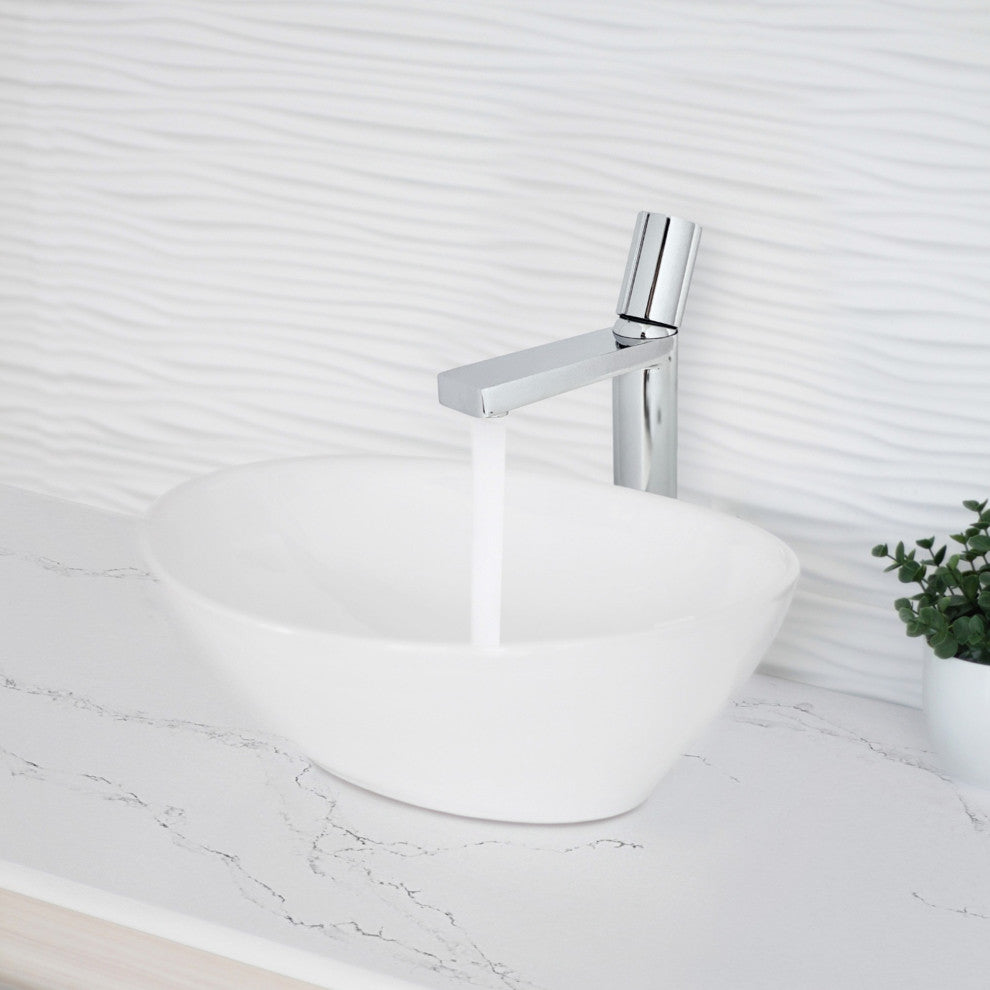 Single Handle Bathroom Vessel Sink Faucet, Polished Chrome Finish