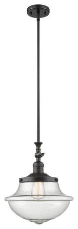 Large Oxford 1-Light Mini Pendant, Matte Black, Seedy